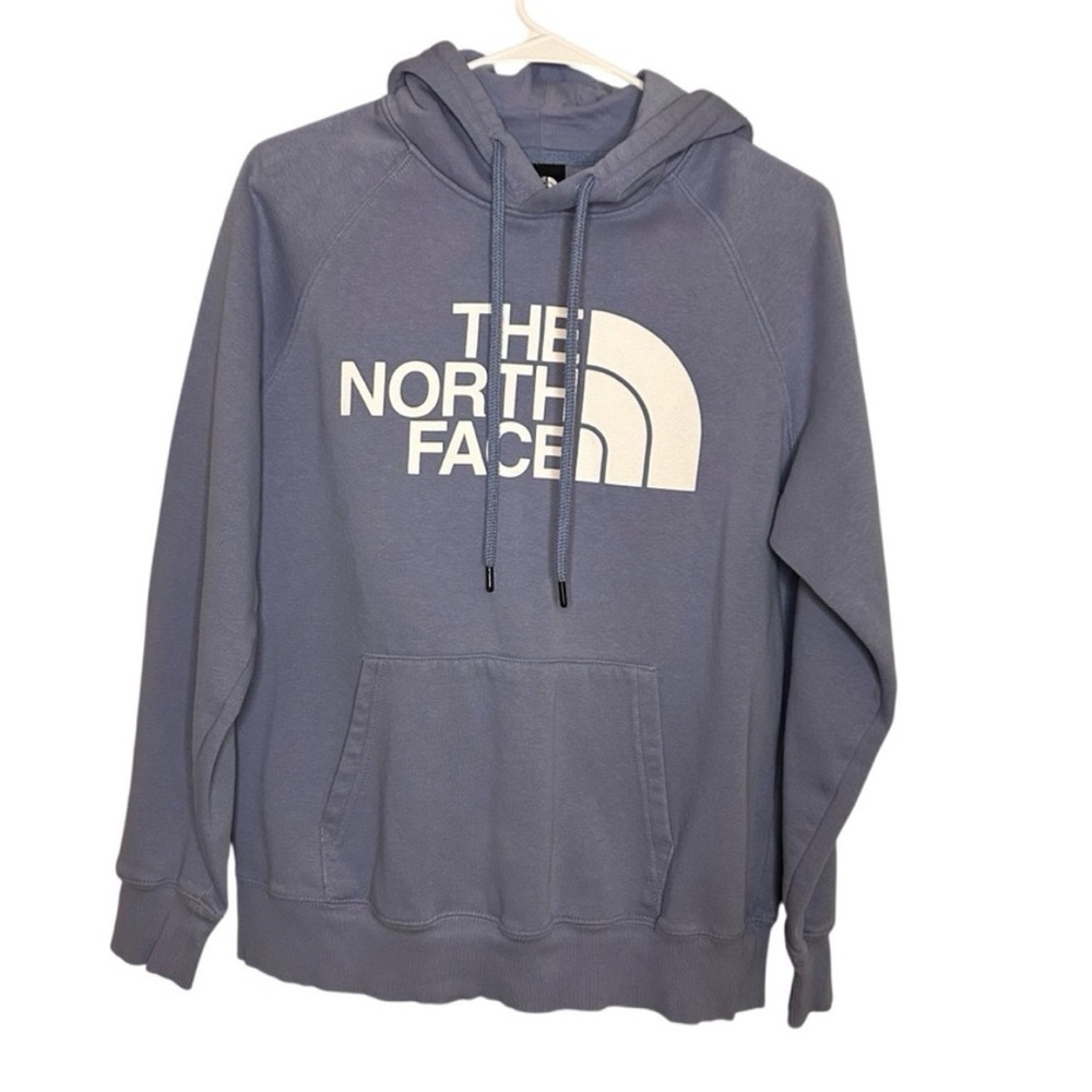 The North Face Hoodie Women’s Medium Purple Logo Pullover Sweatshirt